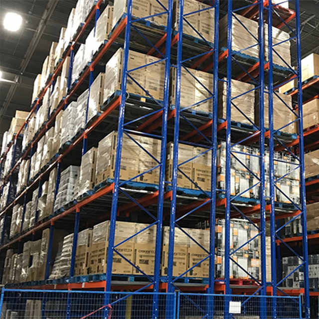 Estante de paletas de doble profundidad ajustable de metal de almacenamiento