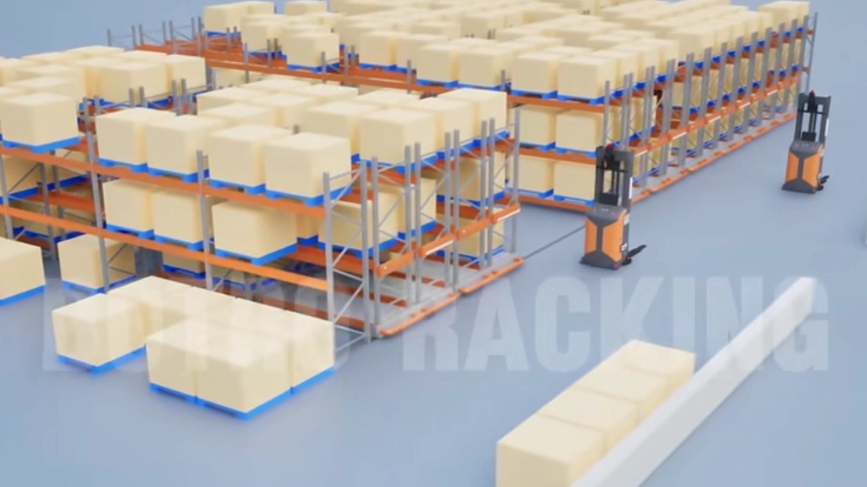 La solución para la carretilla elevadora AGV combinada con el sistema de estantería móvil