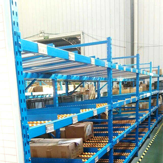 Rack de flujo de cartón de acero para almacenamiento industrial