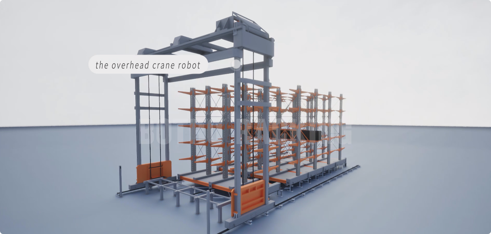 Sistema de recuperación y almacenamiento automatizado de material largo