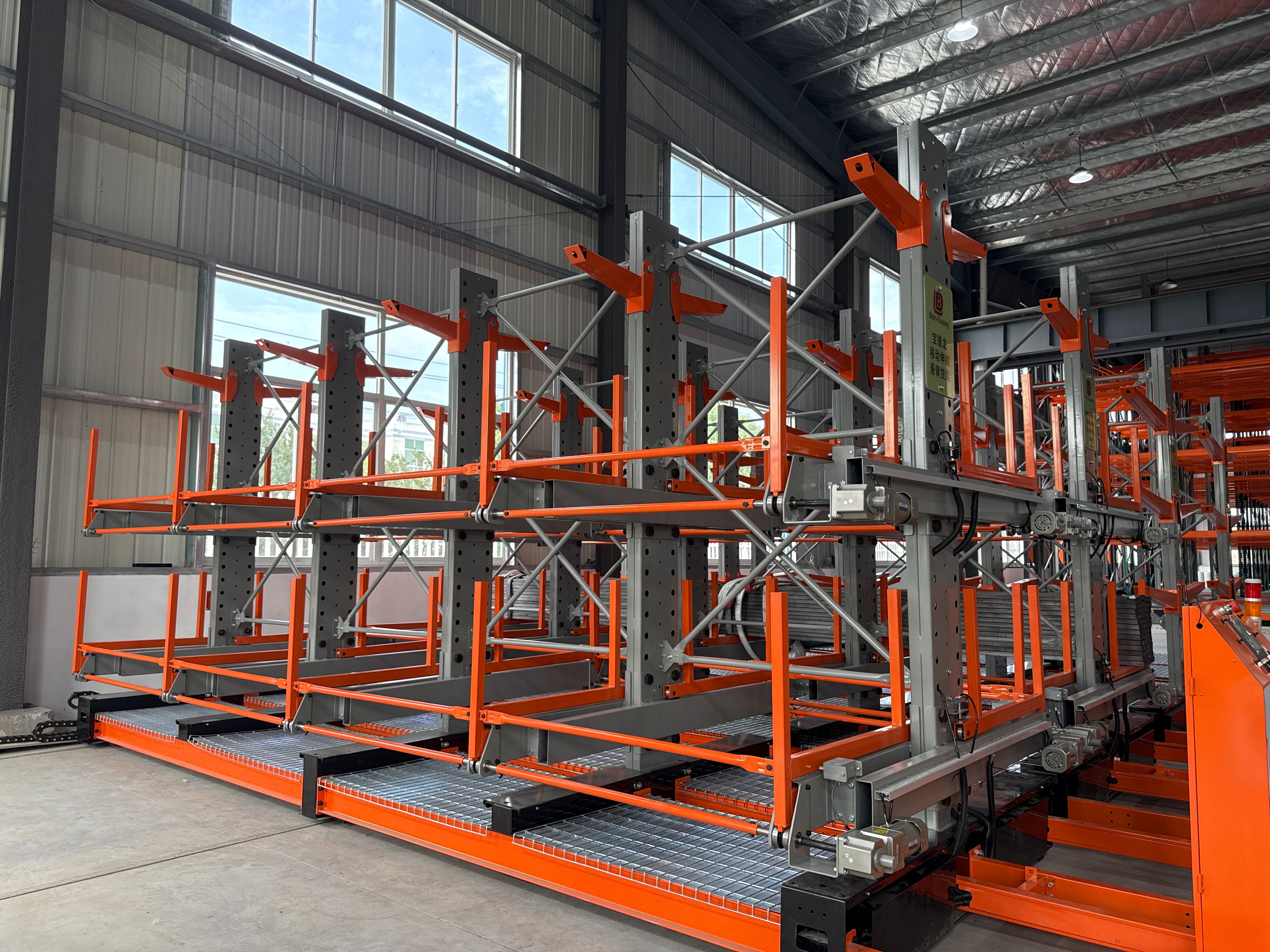 Rolling Mobile Out Cantilever Racking
