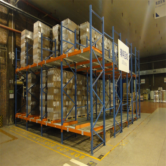 Equipo de logística de servicio pesado Estantería de paletas de flujo por gravedad para la venta